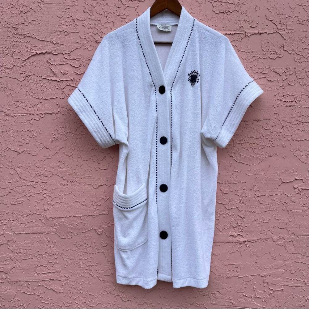 Vintage Cypress Terrycloth Robe White